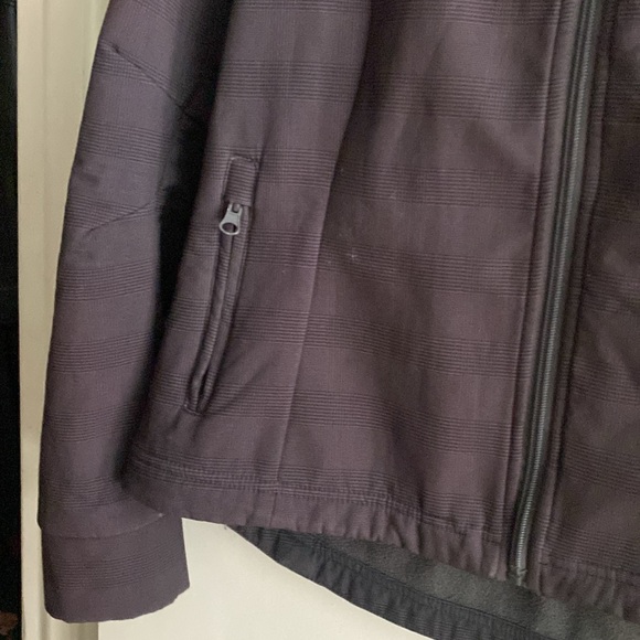 Grey Plaid Rain Resistant Jacket- Fleece Lined! - Picture 3 of 10